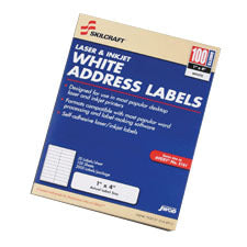 AbilityOne 7530015144910 SKILCRAFT Address Label - 1.75" Width x 0.5" Length - 25 / Box - Clear