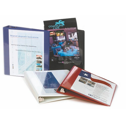 AbilityOne 7510014171876 SKILCRAFT Slant D Ring View Binders - Capacity 2 1/2", Red - 2.50" Binder Capacity - Letter - 8.50" Width x 11" Length Sheet Size - 3 x Slant D-Ring Fastener - Vinyl, Board - Red - Recycled