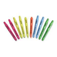 AbilityOne 7520015548209 SKILCRAFT Retractable Highlighter - Chisel Marker Point Style - Yellow Ink - 4 / Pack