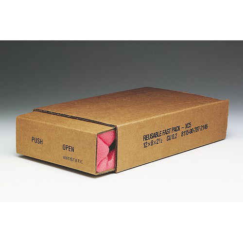 AbilityOne 8115007872147 Skilcraft Shipping Box - Slide Pack - 6" x 5" x 3 1/2", Brown - Brown - Circuit Board, Module, Electronic Components