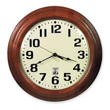 AbilityOne 6645015574606 SKILCRAFT SKILCRAFT Black Body SelfSet Wall Clock - Analog - Quartz