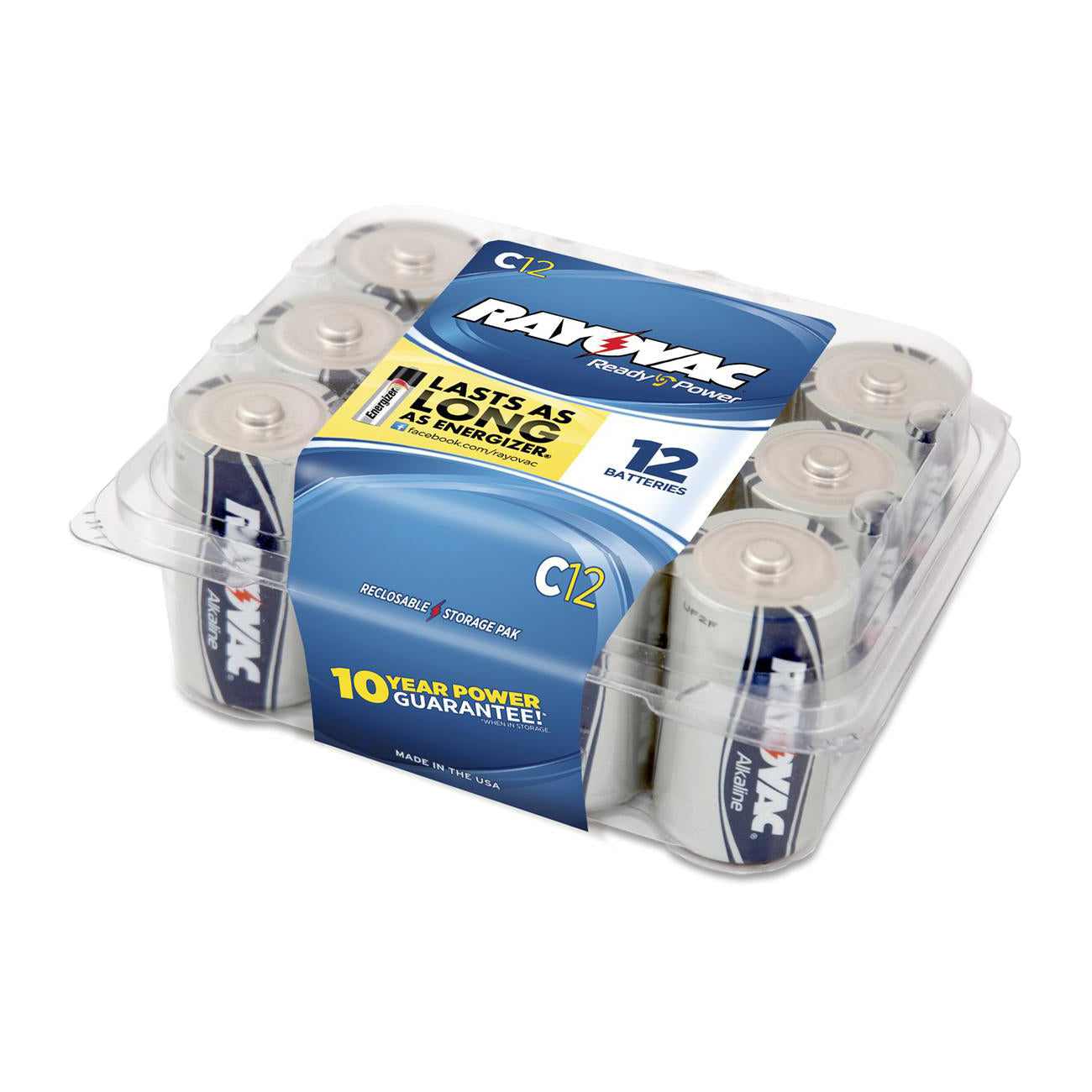 AbilityOne 6135009857846 Rayovac Alkaline C Battery, 12Pk - C - Alkaline - 12 Pack