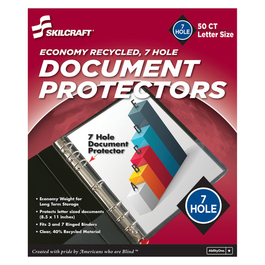 AbilityOne 7510016169670 AveryÃƒšÃ‚®/SKILCRAFT transparent document protectors