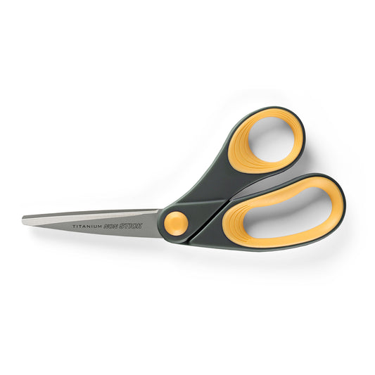 AbilityOne 5110016296579 SKILCRAFT Nonstick Titanium Scissor - Bent - Titanium - Gray/Yellow