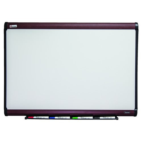 AbilityOne 7110016305155 SKILCRAFT Porcelain Magnetic Dry Erase Boards with Mahogany Finish Frame - 36 in. x 24 in. - 36" Width x 24" Height - Porcelain Surface - Mahogany Wood Frame - Film - Wall Mount - 1