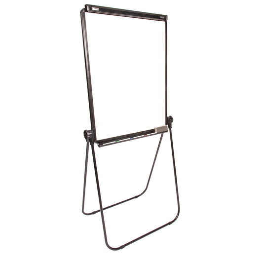 AbilityOne 7520016421225 SKILCRAFT Dual-sided Total Erase Presentation Easel - 26" (2.2 ft) Width x 34" (2.8 ft) Height - Melamine Surface - Black Frame - Rectangle - Floor Standing, Tabletop - 1 Each