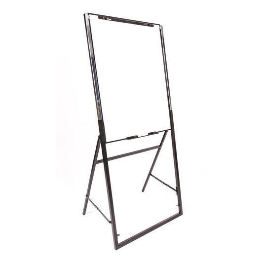AbilityOne 7520016422441 SKILCRAFT Futura Presentation Easel - 26" (2.2 ft) Width x 35" (2.9 ft) Height - White Melamine Surface - Black Lacquer Steel Frame - Rectangle - Floor Standing, Tabletop - 1 Each