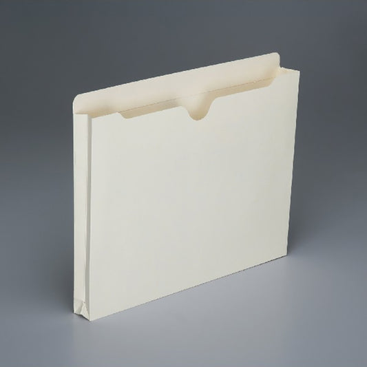AbilityOne 7530016321014 SKILCRAFT Double-ply Tab Expanding Manila File Jackets - Letter - 8 1/2" x 11" Sheet Size - 1 1/2" Expansion - Straight Tab Cut - 11 pt. Folder Thickness - Manila - Manila - Recycled - 50 / Box