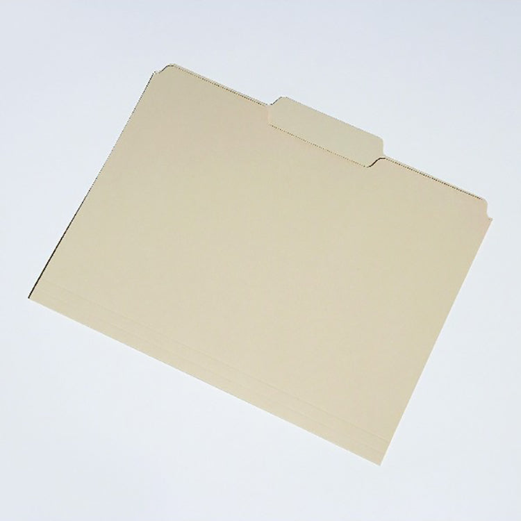 AbilityOne 7530016458096 SKILCRAFT 1/3-cut Position-2 Tab Manila File Folders - Letter - 8 1/2" x 11" Sheet Size - 1/3 Tab Cut - 11 pt. Folder Thickness - Manila - Manila - Recycled - 50 / Box
