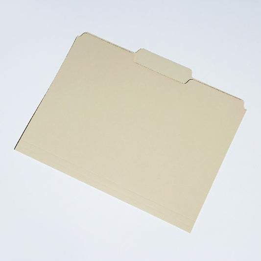 AbilityOne 7530016458096 SKILCRAFT 1/3-cut Position-2 Tab Manila File Folders - Letter - 8 1/2" x 11" Sheet Size - 1/3 Tab Cut - 11 pt. Folder Thickness - Manila - Manila - Recycled - 50 / Box