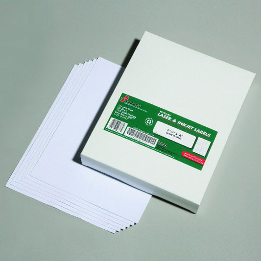 AbilityOne 7530016471414 SKILCRAFT Laser Inkjet 1-1/3x4 Address Labels - 1.33" Width x 4" Length - Rectangle - Laser, Inkjet - Bright White - 3500 / Box