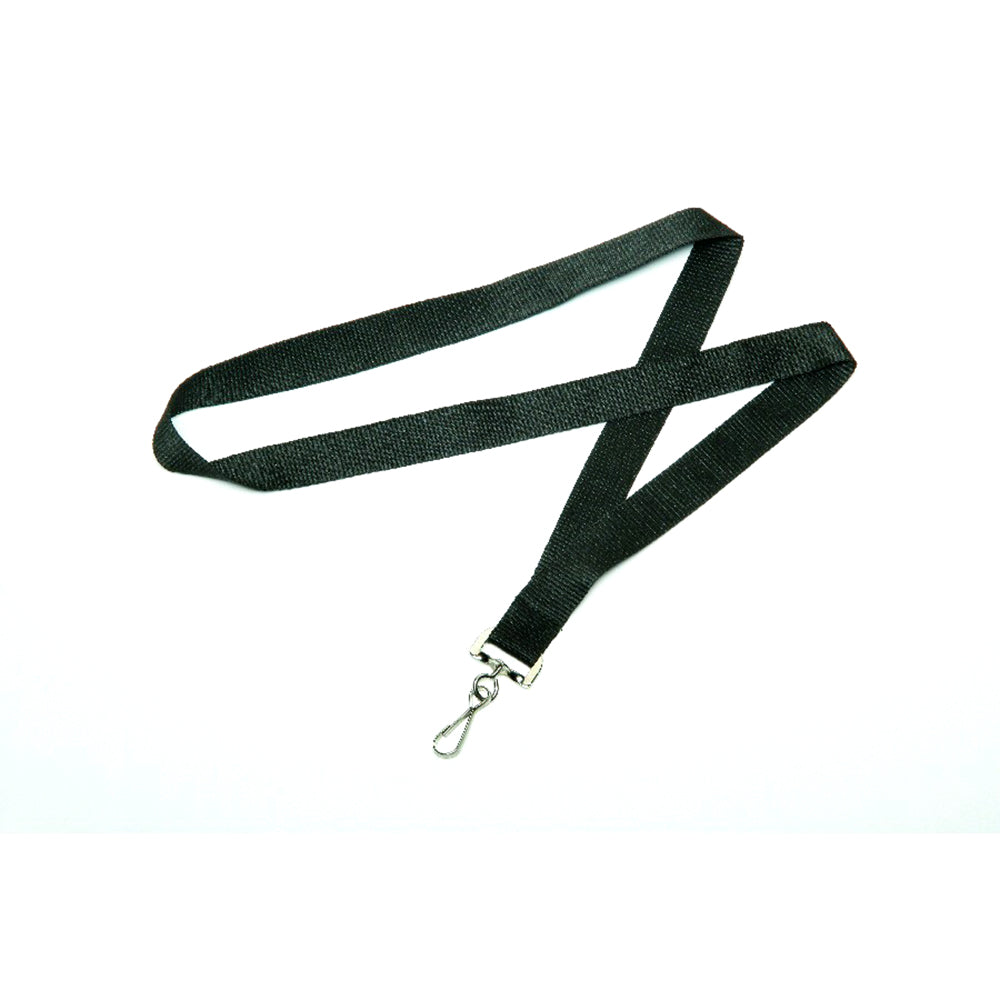 AbilityOne 8455016452729 SKILCRAFT Strap-style Neck Lanyard - 1 Dozen - Black