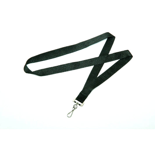 AbilityOne 8455016452729 SKILCRAFT Strap-style Neck Lanyard - 1 Dozen - Black