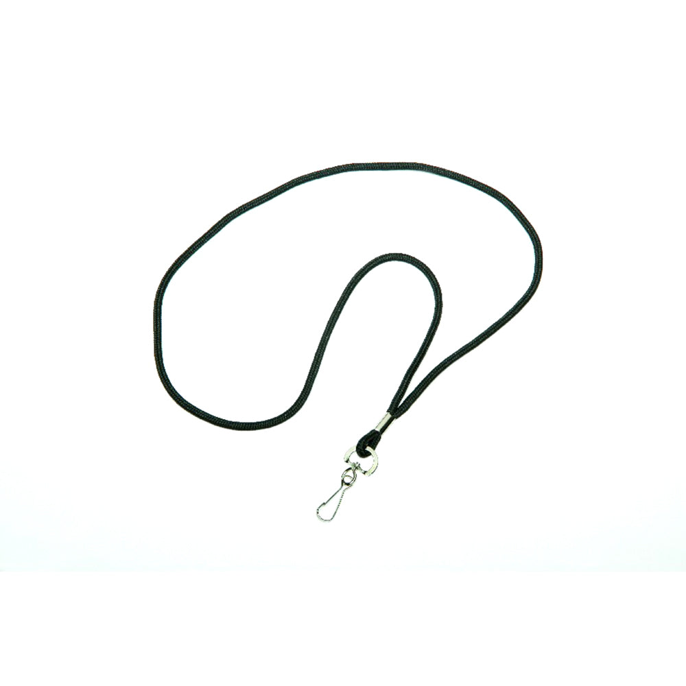 AbilityOne 8455016452730 SKILCRAFT J-hook Cord-style Breakaway Lanyard - 1 Dozen - Black