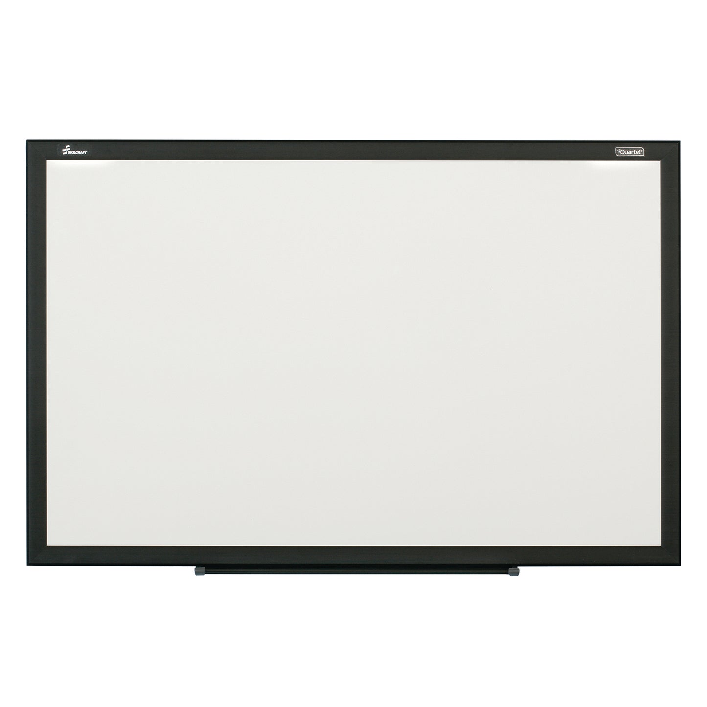 AbilityOne 7110016511286 Magnetic Steel Backed Porcelain Dry Erase Whiteboard, Black Frame, 3' x 2'