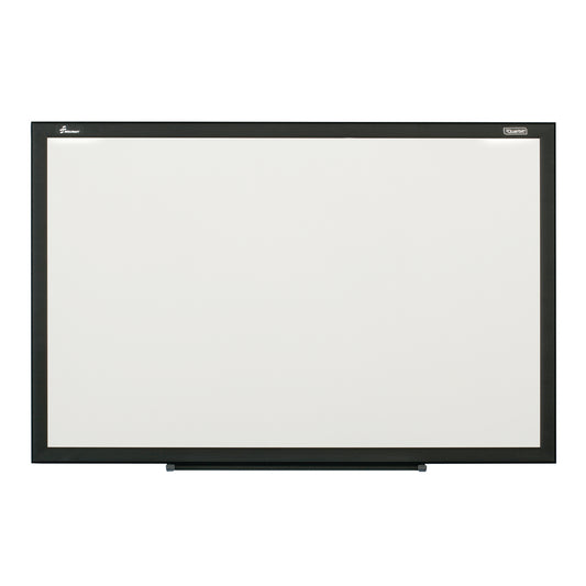 AbilityOne 7110016511287 Magnetic Steel Backed Porcelain Dry Erase Whiteboard, Black Frame, 4' x 3'