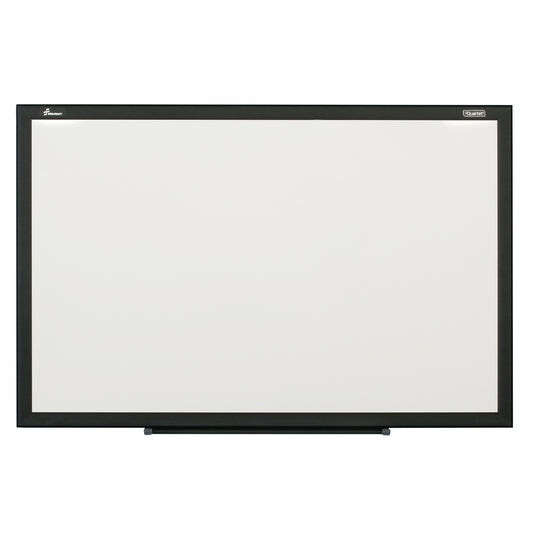 AbilityOne 7110016511288 Magnetic Steel Backed Porcelain Dry Erase Whiteboard, Black Frame, 5' x 3'