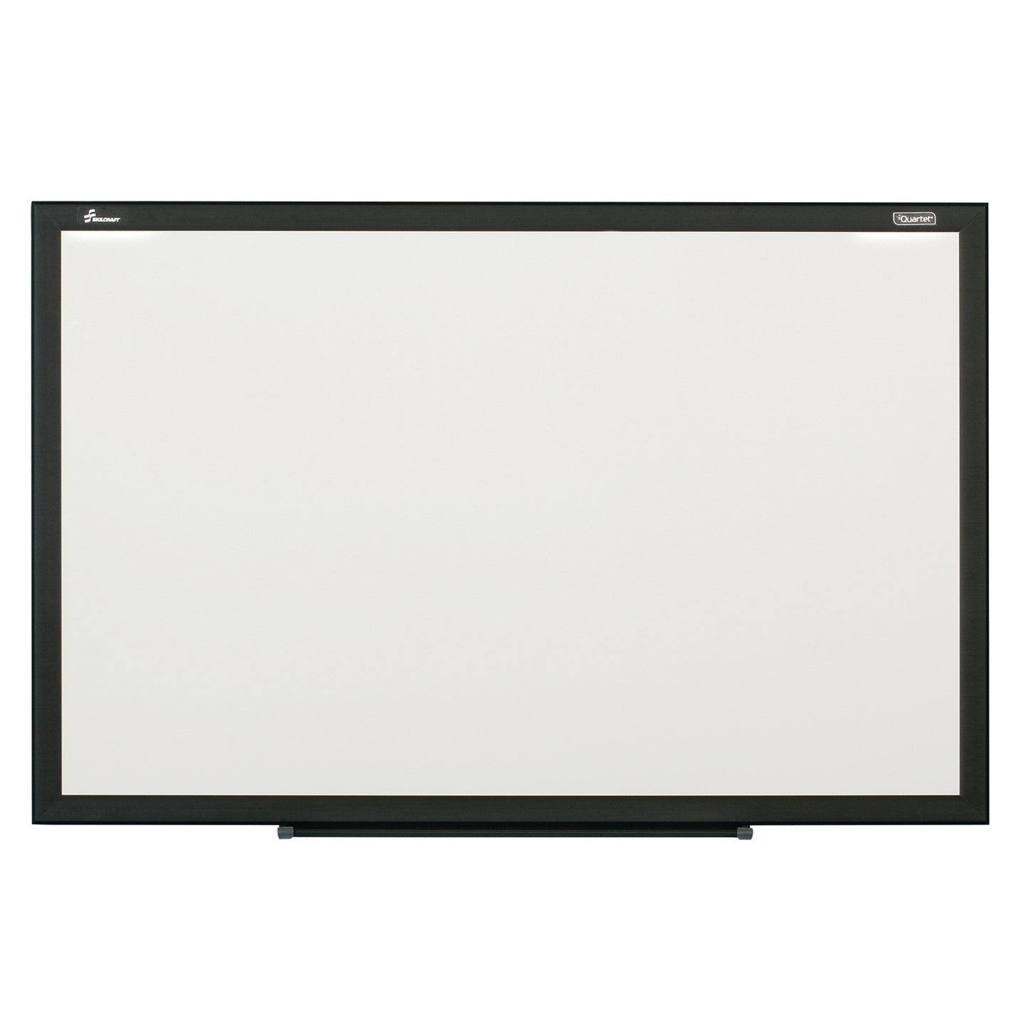 AbilityOne 7110016511292 Non-Magnetic Steel Backed Dry Erase Whiteboard, Black Frame, 5' x 3'