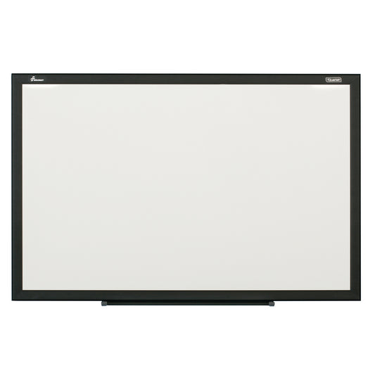 AbilityOne 7110016511292 Non-Magnetic Steel Backed Dry Erase Whiteboard, Black Frame, 5' x 3'