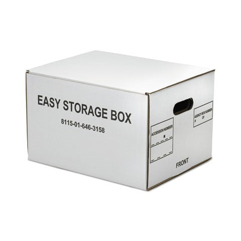 AbilityOne 8115016463158 Easy Storage Box, 14 3/4in. x 12in. x 9 1/2in., White