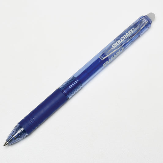 AbilityOne 7520016580691 SKILCRAFT ERASABLE RE-WRITE RETRACTABLE GEL PEN BLUE .7MM