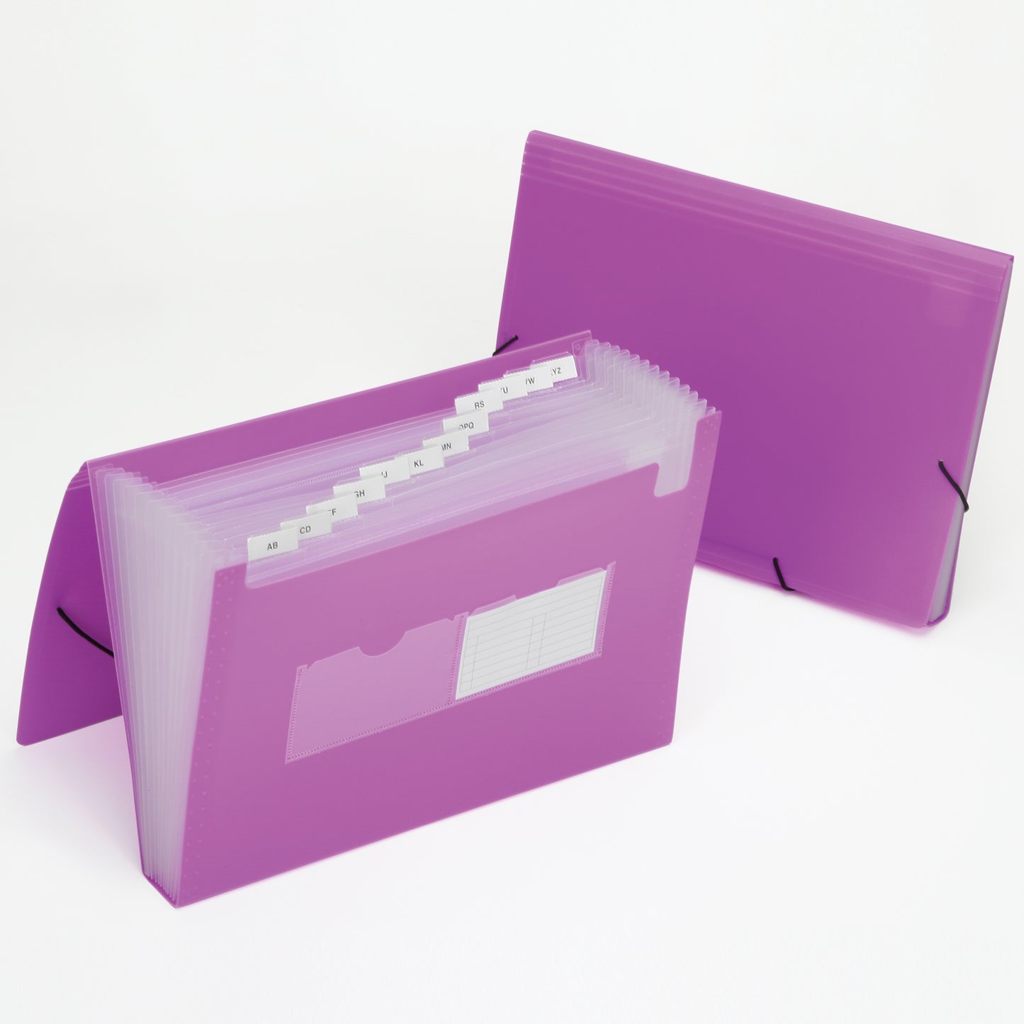 AbilityOne 7530016597147 FILE FOLDER, EXPANDING, 12 TAB, FLAP AND CORD CLOSURE, POLYPROPYLENE, PURPLE