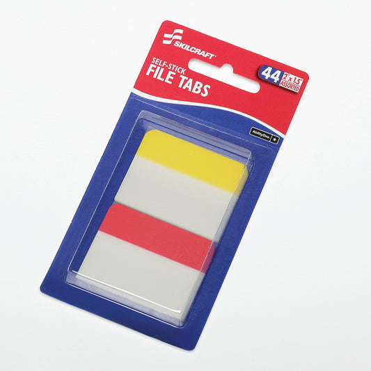 AbilityOne 7510016614494 SKILCRAFT Self-Stick File Tabs Red/Yellow