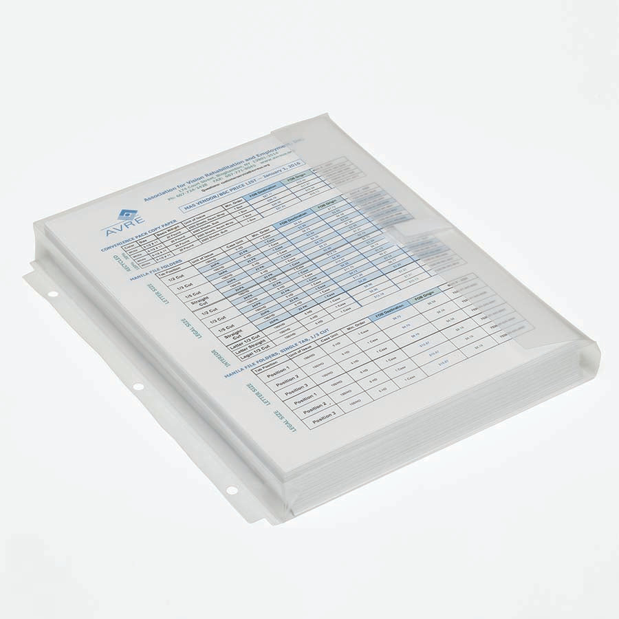 AbilityOne 7520016615818 SKILCRAFT Three-Ring Expansion Envelope Clear