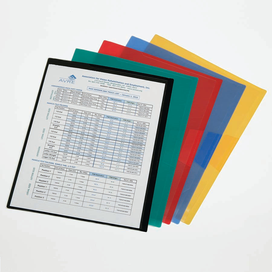 AbilityOne 7520016618834 SKILCRAFT Project File Jackt Blk/G/Bl/R/Y w Cl Fr Opaque Bck
