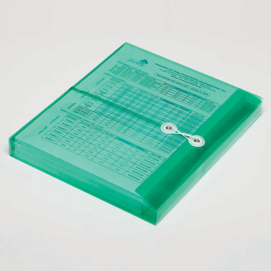 AbilityOne 7530016618835 SKILCRAFT String-Tie Side Loading Expansion Envelope Green