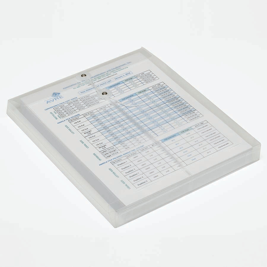 AbilityOne 7530016618836 SKILCRAFT String-Tie Top Loading Expansion Envelope Clear