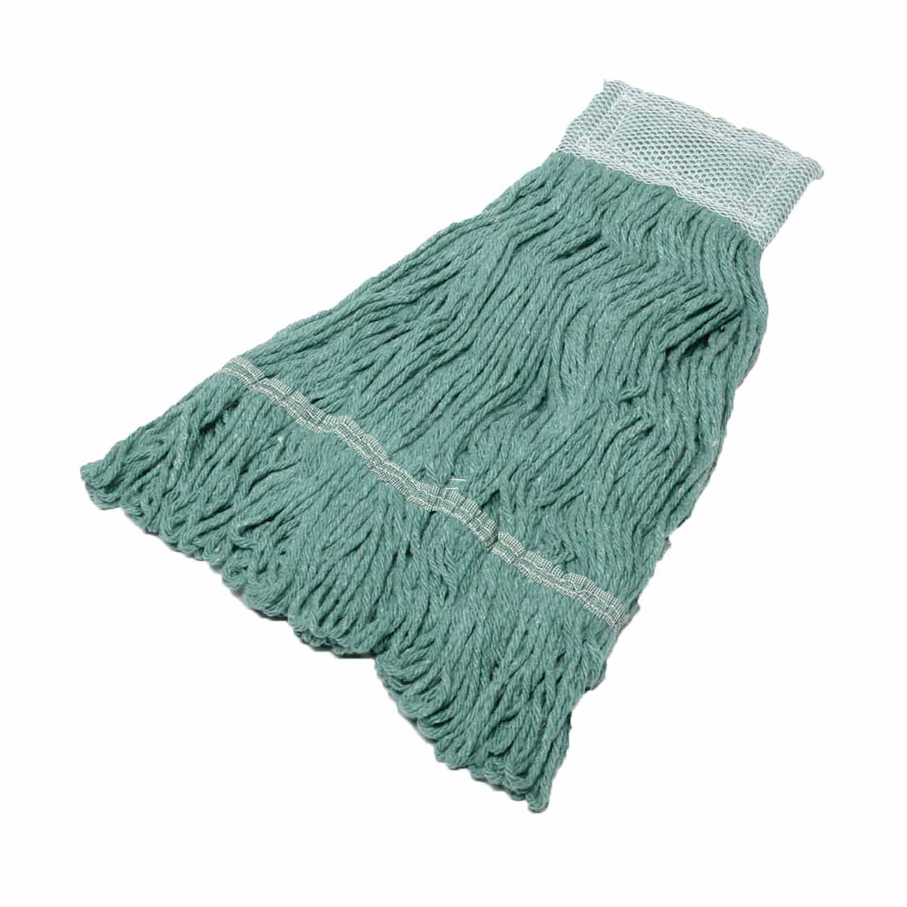 AbilityOne 7920015117931 SKILCRAFT Inhibitor AntiMicrobial Looped-End Wet Mop Head - 24 oz, Green - Yarn, Rayon, Polyester