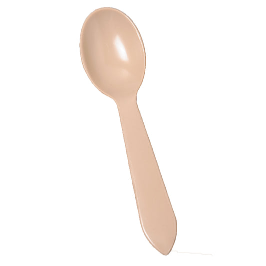 AbilityOne 7340001708374 SKILCRAFT Plastic Flatware Type IV - Spoon - 100/Bag - Plastic - Tan