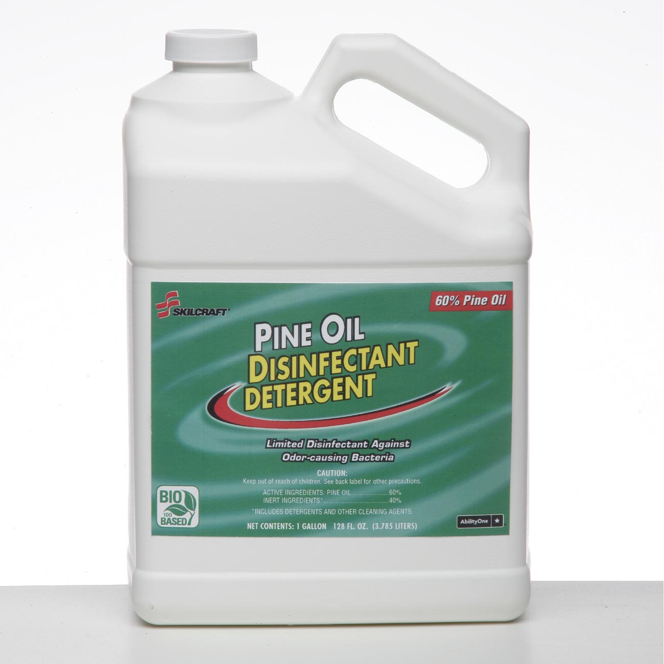 AbilityOne 6840005843129 SKILCRAFT Pine Oil Disinfectant Detergent - 1 gal Bottle - Liquid Solution - 1 gal (128 fl oz) - 6 / Box