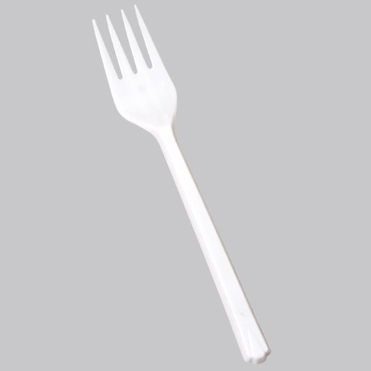 AbilityOne 7340014387392 SKILCRAFT Plastic Cutlery - Medium-Duty - Fork - 1000/Box - Plastic - White