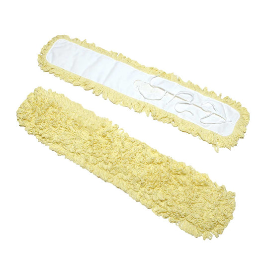 AbilityOne 7920015118765 SKILCRAFT Inhibitor AntiMicrobial Dust Mop Head-Fits 5" x 36" Frame, Yellow - 36" Width x 5" Depth - Yarn