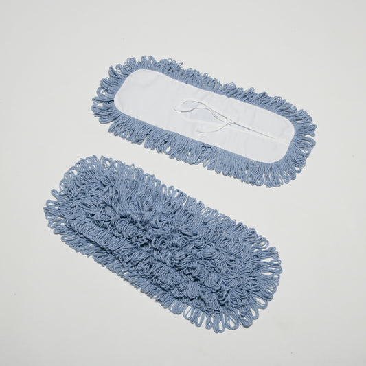 AbilityOne 7920015121399 Inhibitor AntiMicrobial Dust Mop Head, Fits 5"" x 18"" Frame, Blue