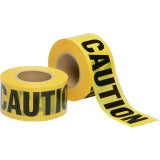 AbilityOne 9905016134244 SKILCRAFT 2 mil CAUTION Barricade Tape - 1000 ft Long Yellow Polypropylene Tape