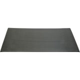 AbilityOne 7220016163624 SKILCRAFT Ribbed Vinyl Anti-fatigue Floor Mat - 60" Length x 36" Width x 0.38" Thickness - Rectangle - Vinyl, Closed-cell PVC - Black