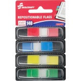AbilityOne 7510016200283 SKILCRAFT Self-stick Repositionable Color Flags - 140 x Assorted - 0.50" x 1.70" - Rectangle - Assorted - Self-adhesive, Repositionable, Removable, Reusable - 140 / Pack