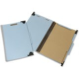 AbilityOne 7530016216199 SKILCRAFT 6-Sectn Fastener Hvy-duty Hanging Files - Legal - 8 1/2" x 14" Sheet Size - 2" Expansion - 6 Fastener(s) - 2/5 Tab Cut - Right of Center Tab Location - 2 Divider(s) - 25 pt. Folder Thickness - Pressboard - Light Blue -