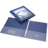 AbilityOne 7510014621383 SKILCRAFT Frame View Binders - 1/2" Binder Capacity - Letter - 8 1/2" x 11" Sheet Size - 3 x D-Ring Fastener(s) - Internal Pocket(s) - Navy Blue - Recycled - 1 Each