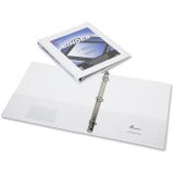 AbilityOne 7510014621387 SKILCRAFT Frame View Binders - 1/2" Binder Capacity - Letter - 8 1/2" x 11" Sheet Size - 3 x D-Ring Fastener(s) - Internal Pocket(s) - White - Recycled - 1 Each