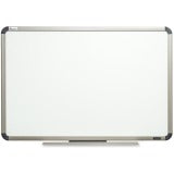 AbilityOne 7110016222129 SKILCRAFT Aluminum Frame Total Erase White Board - 72" (6 ft) Width x 48" (4 ft) Height - White Surface - Titanium Aluminum Frame - Rectangle - 1 Each