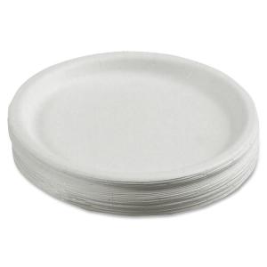 AbilityOne 7350008993054 SKILCRAFT Disposable Paper Plate - 6" Diameter Plate - Paper Plate - White - 1000 Piece(s) / Box