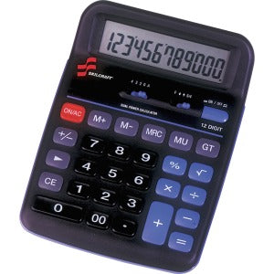 AbilityOne 7420014844560 SKILCRAFT 12-Digit Dual Powered Desktop Calculator - Dual Power, Angled Display - 12 Digits - Battery/Solar Powered - 1 Each