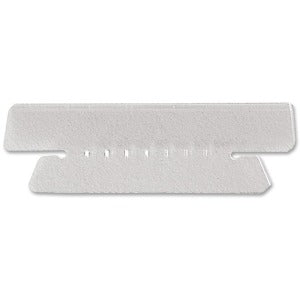 AbilityOne 7510013754510 SKILCRAFT Hanging File Folder Tab - Blank Tab(s) - 3 Tab(s)/Set - 3.50" Tab Height - Clear Plastic Tab(s) - 25 / Pack