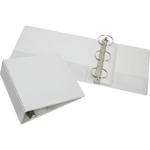 AbilityOne 7510015104866 SKILCRAFT Rigid Loose-leaf 3-Ring Binder - 3" Binder Capacity - Letter - 8 1/2" x 11" Sheet Size - 3 x Round Ring Fastener(s) - Inside Front & Back Pocket(s) - Vinyl - White - 1 Each