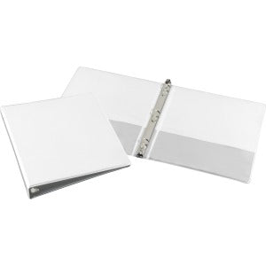 AbilityOne 7510015107492 SKILCRAFT Loose-leaf 3-Ring Binder - 1" Binder Capacity - Letter - 8 1/2" x 11" Sheet Size - 3 x Round Ring Fastener(s) - Inside Front & Back Pocket(s) - Vinyl - White - 1 Each