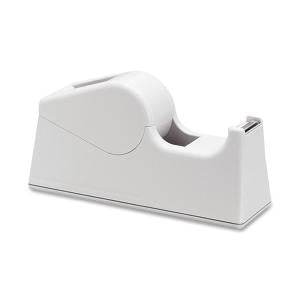 AbilityOne 7520002402417 SKILCRAFT Plastic Tape Dispenser - Holds Total 1 Tape(s) - Rubber Feet - White, Gray